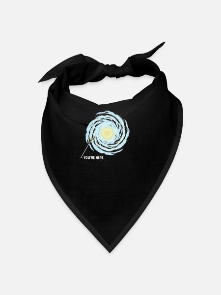 Du bist Hier in der Galaxie - Bandana - Schwarz