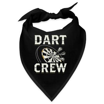 Dart Darten Darts Darter Dartmannschaft Geschenk - Bandana - Schwarz - Vorne