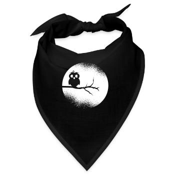 Eule Waldbewohner Eulen Vollmond - Bandana - Schwarz - Vorne