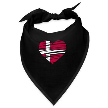Dänemark Dänische Flagge dänischer Kopenhagen - Bandana - Schwarz - Vorne