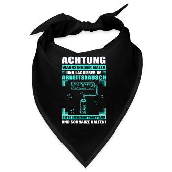 Maler und Lackierer Malermeister Geschenk - Bandana - Schwarz - Vorne
