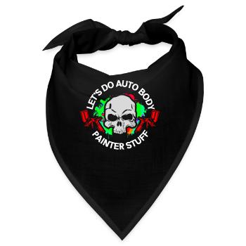 Lackierer | Fahrzeuglackierer Airbrush Geschenk - Bandana - Schwarz - Vorne