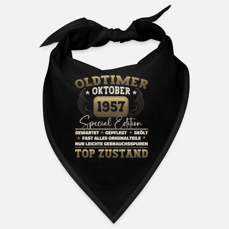 Oldtimer Oktober 1957 65. Geburtstag Geschenk Bandana