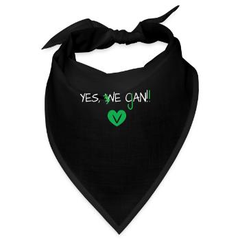 Yes We Can Veganer Vegan Tierfreund Tierschutz - Bandana - Schwarz - Vorne