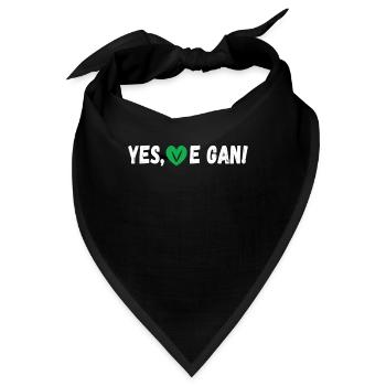 Yes We Can Veganer Vegan Tierfreund Tierschutz - Bandana - Schwarz - Vorne
