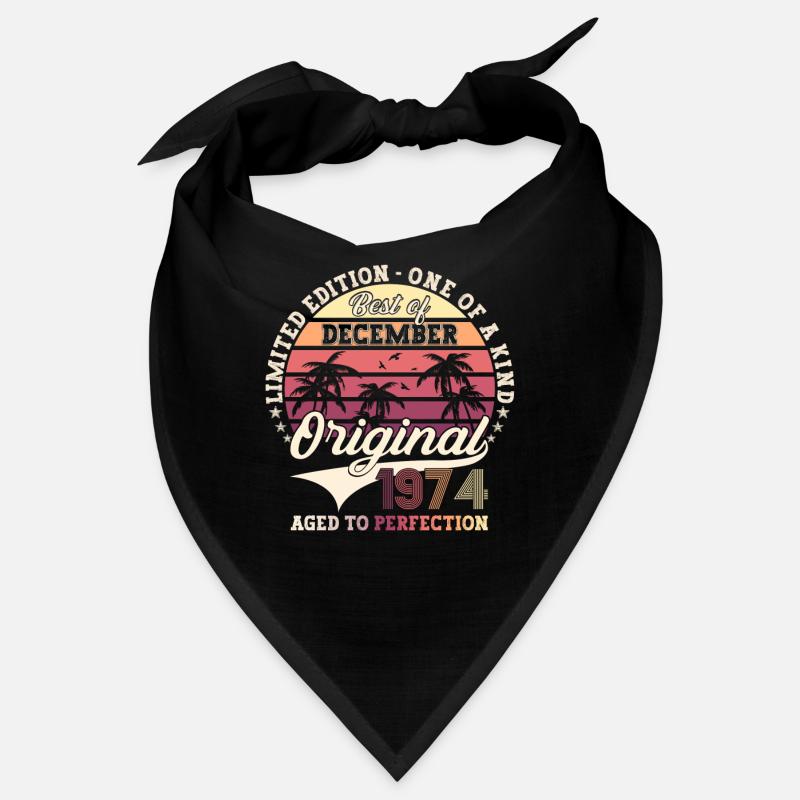 Original Dezember 1974 48. Geburtstag Geschenk Bandana