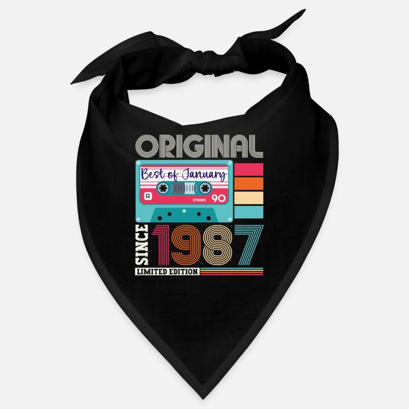 Janvier Né en 1987 Cadeau de 36e anniversaire Bandana
