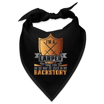 Live Action Rollenspiel Larp Larper Fantasy - Bandana - Schwarz - Vorne
