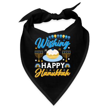 Hanukkah - Bandana - Schwarz - Vorne