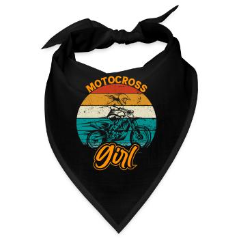 Motocross Mädchen Motocross Frau Offroad Motorrad - Bandana - Schwarz - Vorne