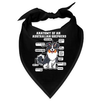 Australischer Schäferhund Aussie Dad Aussie Mom - Bandana - Schwarz - Vorne
