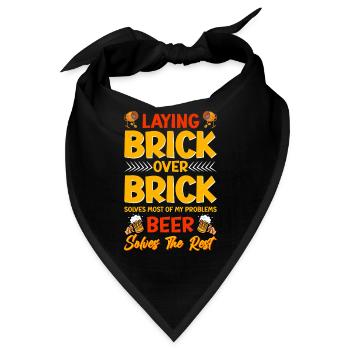 Maurer Maurerwerk Maurer Azubi Maurer Meister - Bandana - Schwarz - Vorne