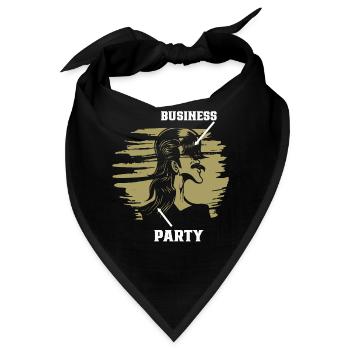Mullet Frisur Vokuhila Frisur - Bandana - Schwarz - Vorne