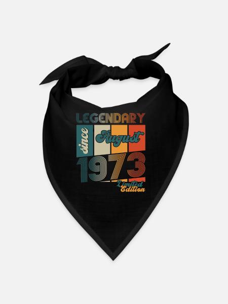 50. Geburtstag Mann Legende August Jahrgang 1973 - Bandana - Schwarz