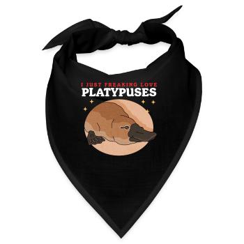 Schnabeltiere Platypus Schnabeltier Geschenk - Bandana - Schwarz - Vorne