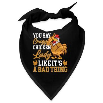 Chicken Lady Hühner Farmer Hühner Liebhaber - Bandana - Schwarz - Vorne