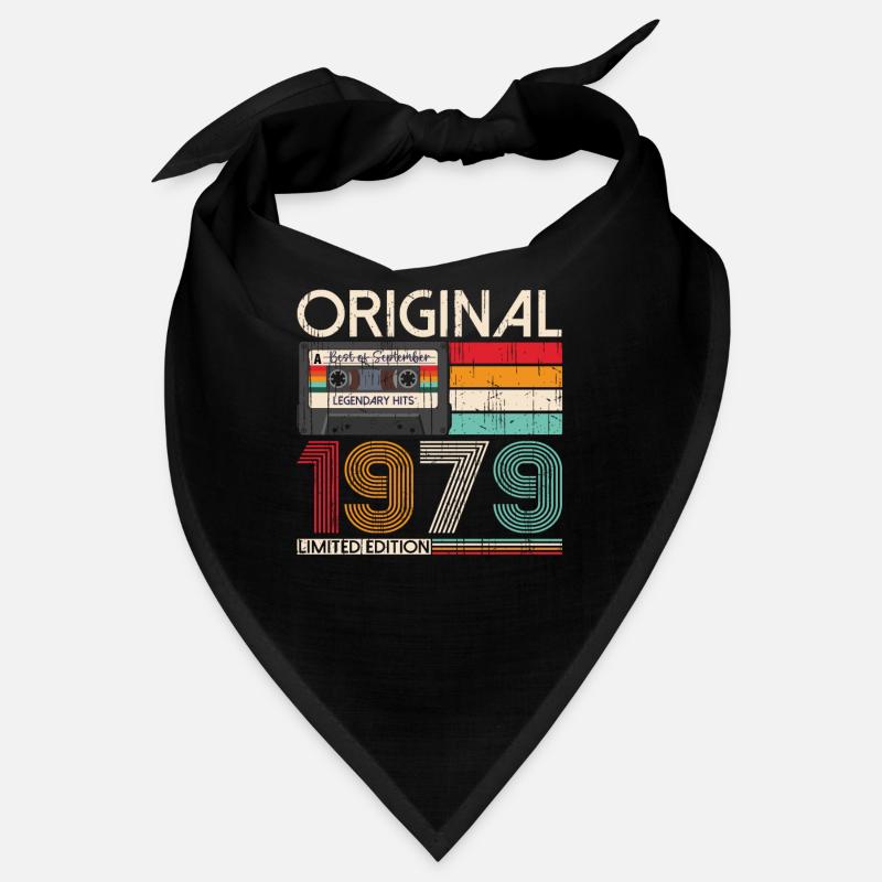 44th Birthday September Vintage 1979 Cassette Bandana