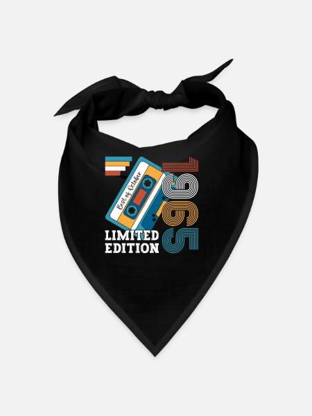 58th Birthday October Vintage 1965 Cassette - Bandana - black - Front