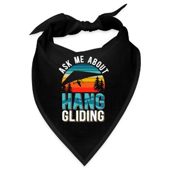 Hang Gliding Hängegleiter Hanggliding Geschenk - Bandana - Schwarz - Vorne