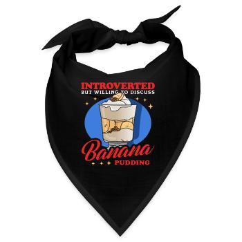 Bananenpudding Bananen-Pudding Geschenk - Bandana - Schwarz - Vorne