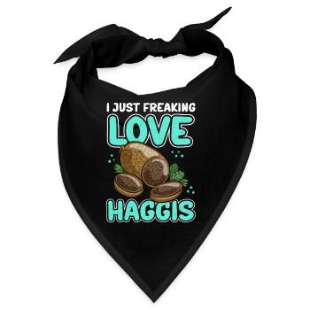 Haggis schottisches Gericht Geschenk - Bandana - Schwarz - Vorne
