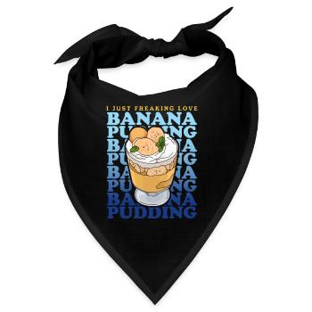 Bananenpudding Bananen-Pudding Geschenk - Bandana - Schwarz - Vorne