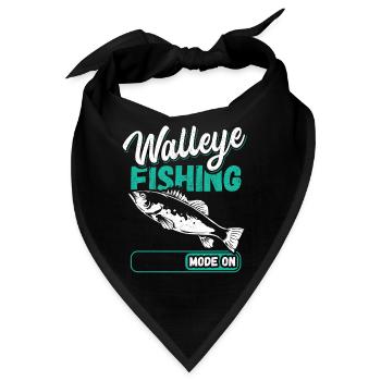 Zander Angler Fischen Angeln Geschenk - Bandana - Schwarz - Vorne