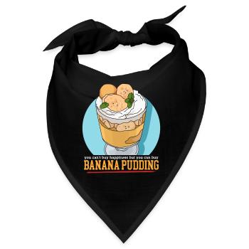 Bananenpudding Bananen-Pudding Geschenk - Bandana - Schwarz - Vorne