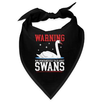 Schwan Schwäne Schwanenliebhaber Geschenk - Bandana - Schwarz - Vorne