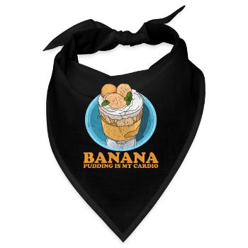 Bananenpudding Bananen Pudding Geschenk - Bandana - Schwarz - Vorne