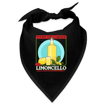 Limoncello Zitronen Likör Limoncellos Geschenk - Bandana - Schwarz - Vorne