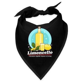 Limoncello Zitronen Limoncellos Likör Geschenk - Bandana - Schwarz - Vorne