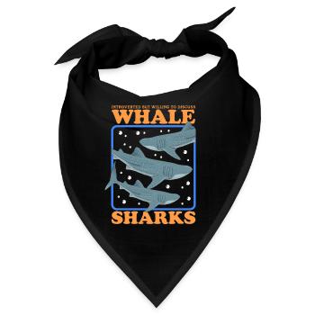 Walhai Walfischhai Walhaie Geschenk - Bandana - Schwarz - Vorne