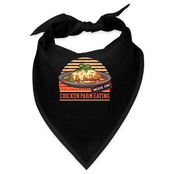 Chicken Parmesan Chicken Parm Geschenk - Bandana - Schwarz - Vorne
