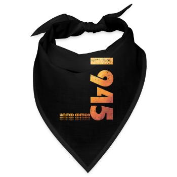 Original 1945 Jahrgang 1945 Geburtstag 1945 - Bandana - Schwarz - Vorne