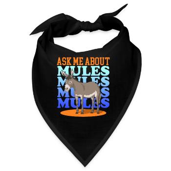 Maultier Maulesel Muli Mulis Maultiere Geschenk - Bandana - Schwarz - Vorne