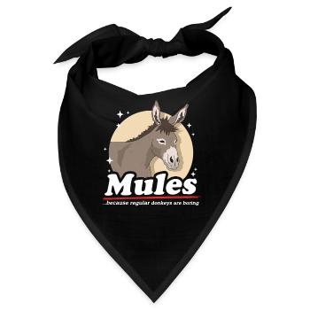 Maultier Muli Maulesel Maultiere Geschenk - Bandana - Schwarz - Vorne