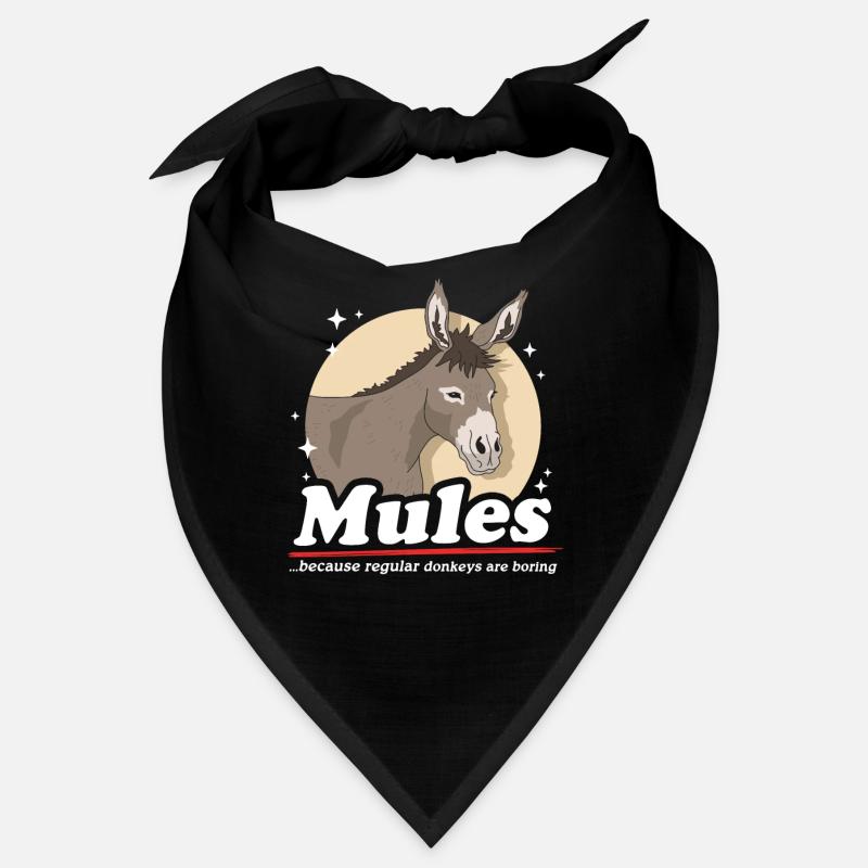 Mule Muli Mule Mule Mule Cadeau - Bandana - noir