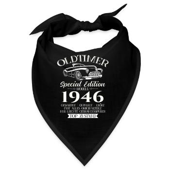 Oldtimer 1946 Jahrgang 1946 76. Geburtstag 1946 - Bandana - Schwarz - Vorne