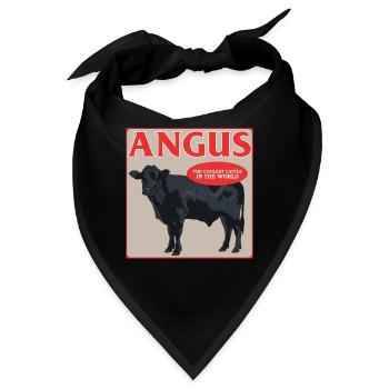 Aberdeen Angus Angusrind Aberdeenrind Geschenk - Bandana - Schwarz - Vorne