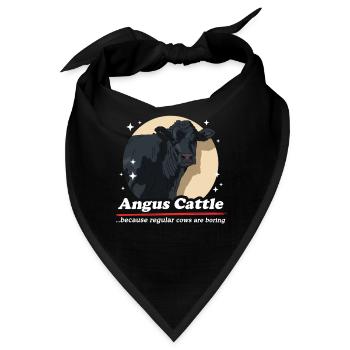 Aberdeen Angus Angusrind Aberdeenrind Geschenke - Bandana - Schwarz - Vorne
