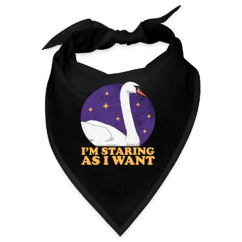 Schwan Schwanenliebhaber Schwäne Geschenk - Bandana - Schwarz - Vorne
