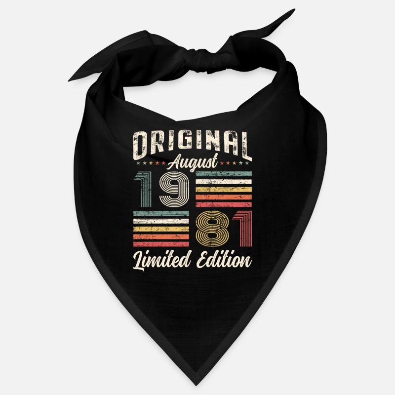 44e anniversaire Original août 1981 Né en 1981 Bandana
