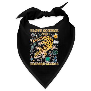 Leopardgecko Spruch Student Leopardgecko Geschenk - Bandana - Schwarz - Vorne