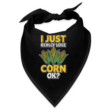 Maiskolben Spruch Mais Lustige Maiskolben Geschenk - Bandana - Schwarz - Vorne