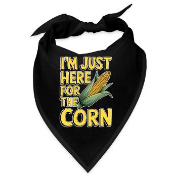 Maiskolben Spruch Mais Lustige Maiskolben Geschenk - Bandana - Schwarz - Vorne