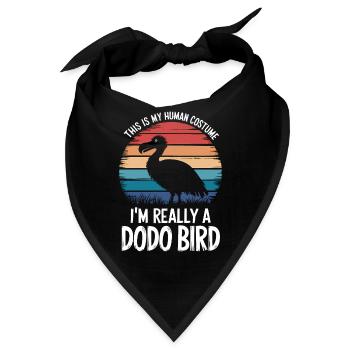 Dodo Spruch Dodo Vogel Lustiges Dodo Geschenk - Bandana - Schwarz - Vorne