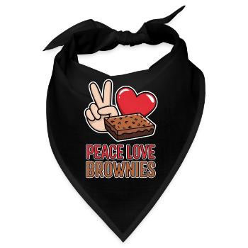 Brownies Spruch Gebäck Lustiges Brownie Geschenk - Bandana - Schwarz - Vorne