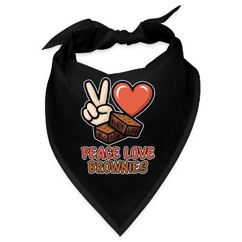 Brownies Spruch Gebäck Lustiges Brownie Geschenk - Bandana - Schwarz - Vorne