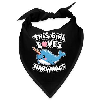 Narwal Spruch Narwale Lustiges Narwal Geschenk - Bandana - Schwarz - Vorne